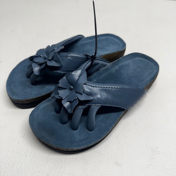 Wellrox leather upper Stylish Blue Sandals for Women size 7 - Picture 2 of 7